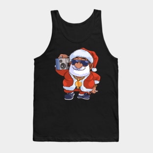 Black Santa Claus Gangster Christmas African American Tank Top